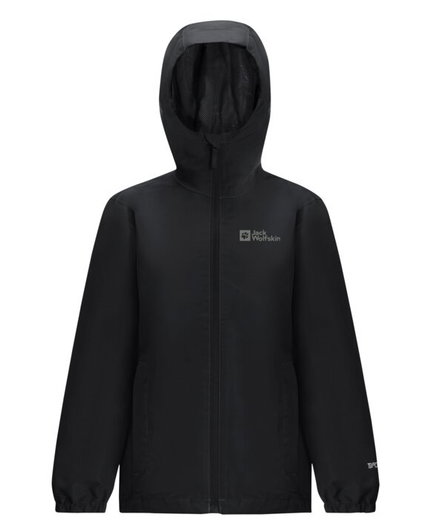 Jack Wolfskin Regenjacke Flaze Texapore (winddicht, wasserdicht und leicht) schwarz Kinder
